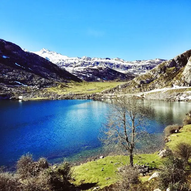 Lago Enol y Picos de Europa